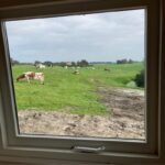 Uitzicht vanuit hooiberghut Boerderij Berg